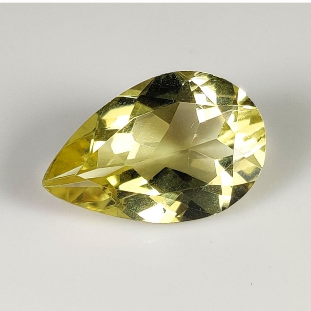 .8.28 Ct Natural Lemon Quartz Pear Cut